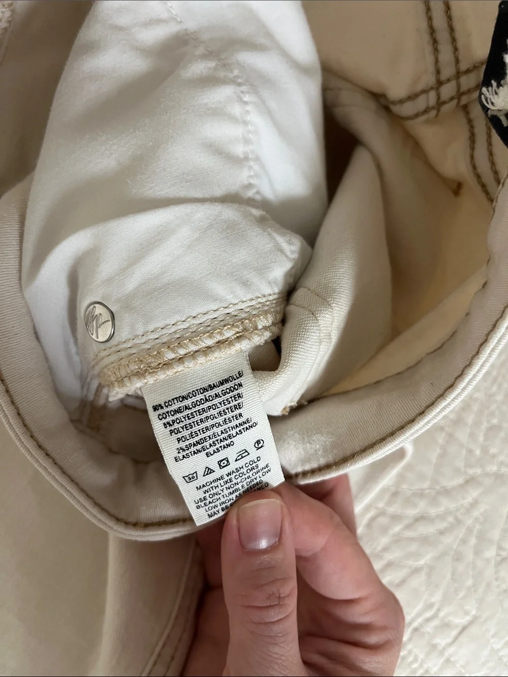 We The Free Free People CRVY High Rise Straight Jeans Cream Off White Size 30